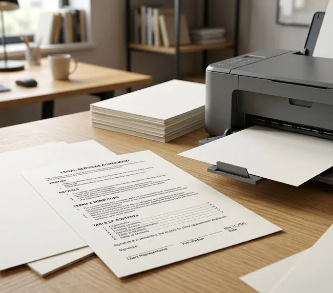 Legal size cardstock provides a larger 8.5 × 14-inch canvas for sturdy professional print projects.